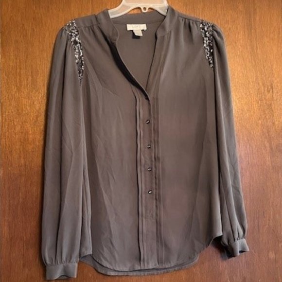 Women's Dark grey Loft blouse size xs - Picture 1 of 2